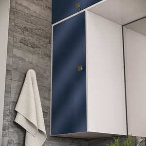 Vanitory Baño Kappesberg 120cm MDF Con Aéreos Blanco y Azul