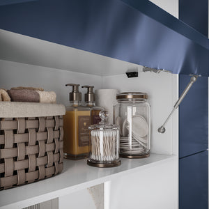 Vanitory Baño Kappesberg 116cm MDF Con Aéreos Blanco y Azul