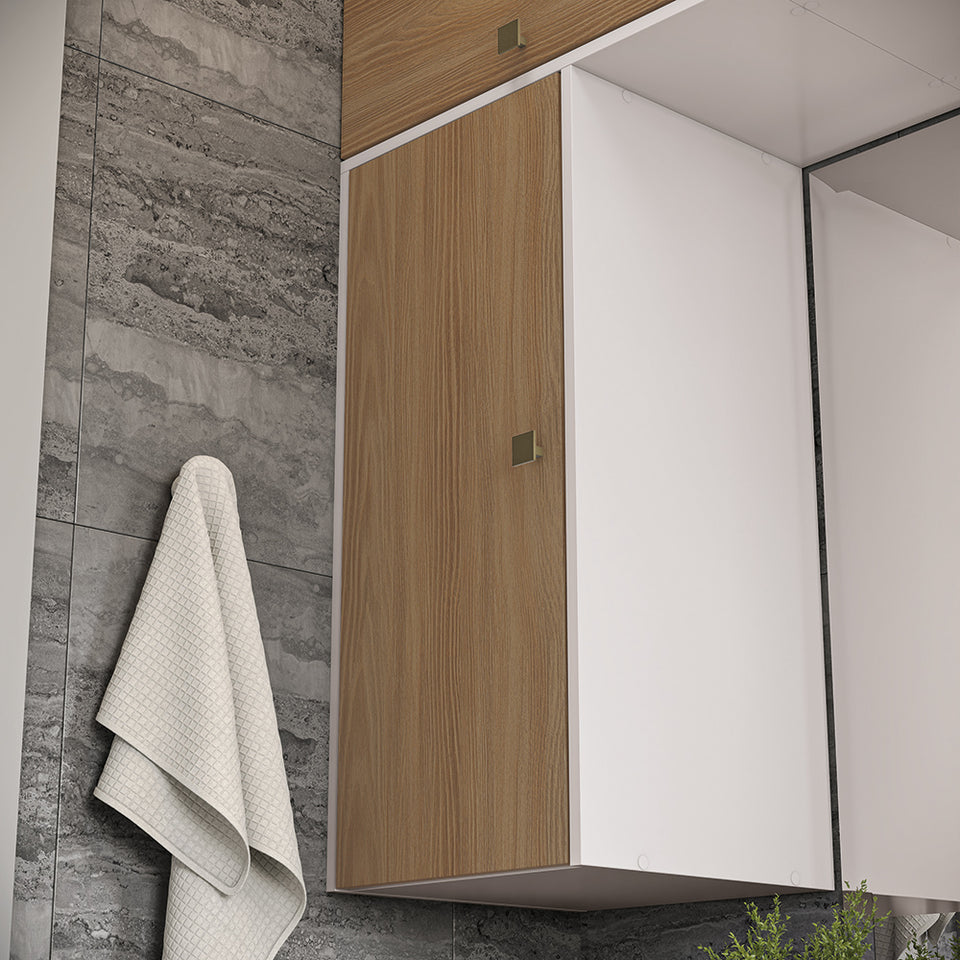 Vanitory Baño Kappesberg 120cm MDF Blanco y Marrón