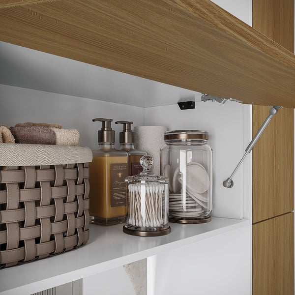 Vanitory Baño Kappesberg 116cm MDF Blanco y Marrón