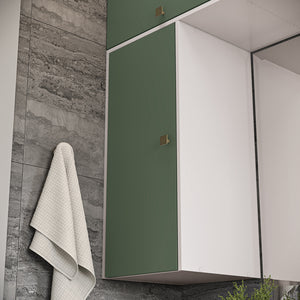 Vanitory Baño Kappesberg 120cm MDF Blanco y Verde