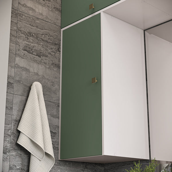 Vanitory Baño Kappesberg 120cm MDF Blanco y Verde