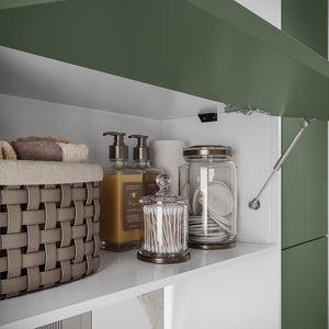 Vanitory Baño Kappesberg 116cm MDF Blanco y Verde