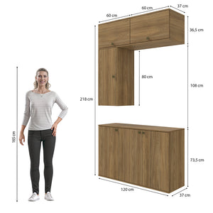 Vanitory Baño Kappesberg 120cm MDF Marrón