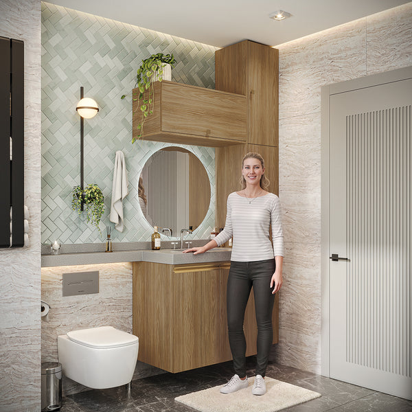 Vanitory Baño Kappesberg 116cm MDF Marrón