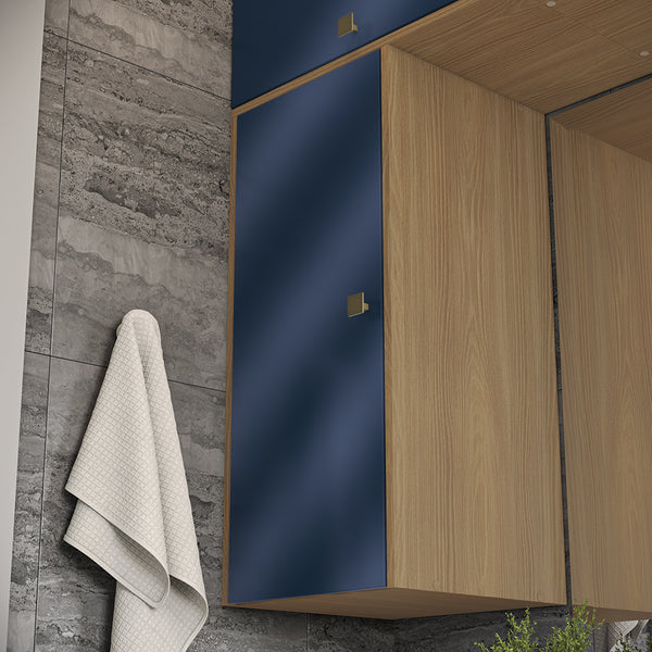 Vanitory Baño Kappesberg 120cm MDF Marrón y Azul