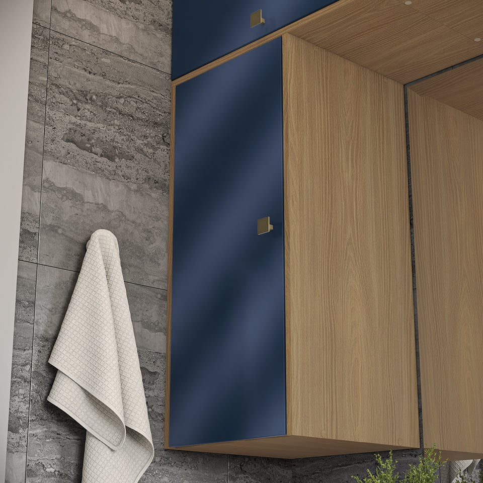 Vanitory Baño Kappesberg 120cm MDF Marrón y Azul