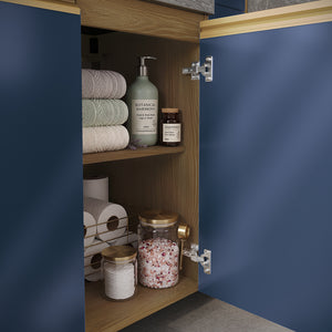 Vanitory Baño Kappesberg 116cm MDF Marrón y Azul