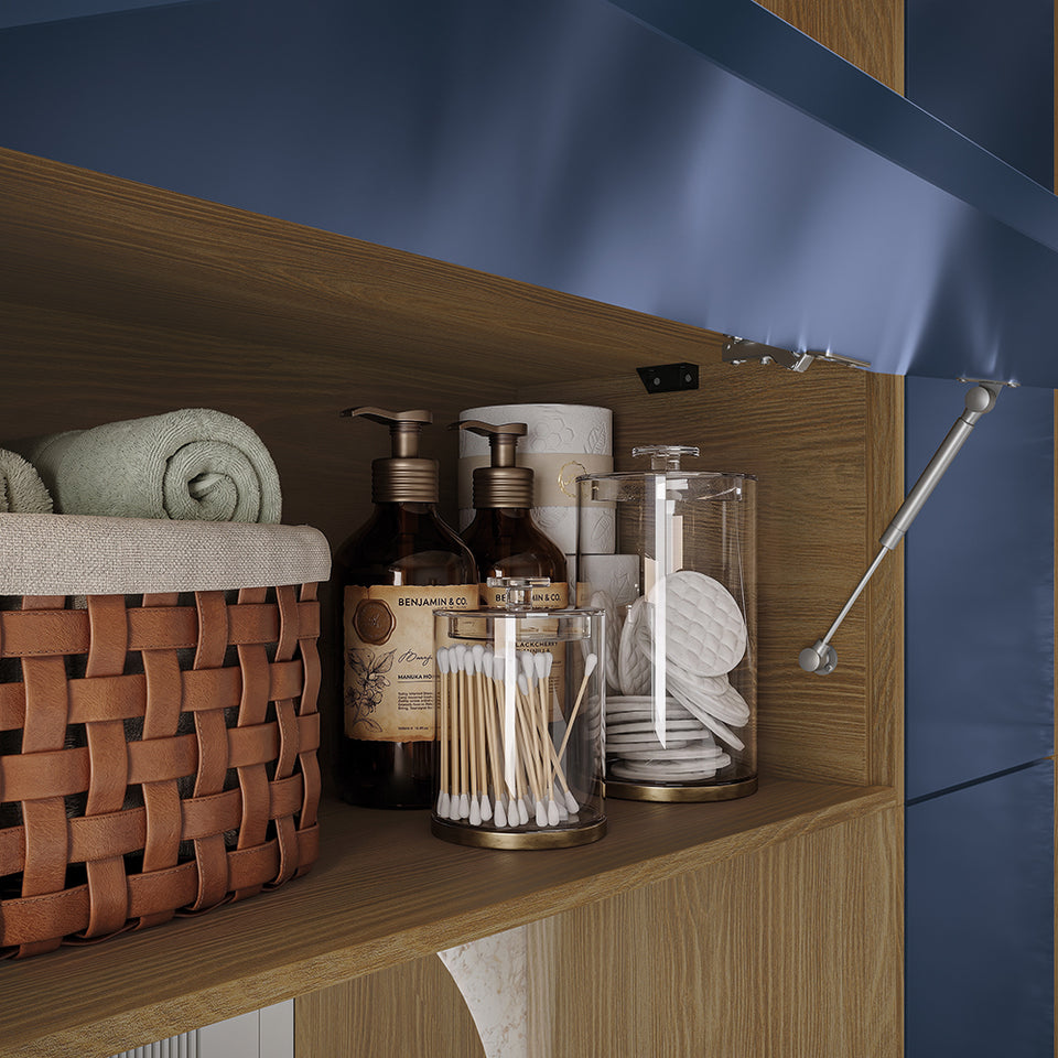 Vanitory Baño Kappesberg 116cm MDF Marrón y Azul