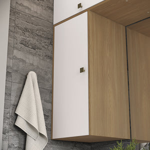 Vanitory Baño Kappesberg 120cm MDF Marrón y Blanco