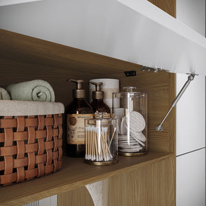 Vanitory Baño Kappesberg 116cm MDF Marrón y Blanco