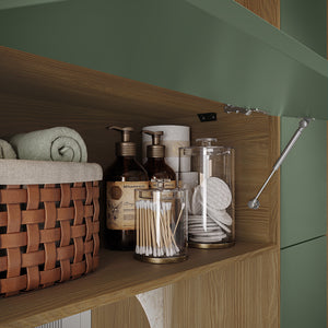 Vanitory Baño Kappesberg 116cm MDF Marrón y Verde
