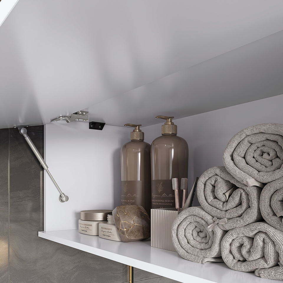 Vanitory Baño Kappesberg 80cm MDF Con Aéreos Blanco