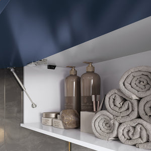 Vanitory Baño Kappesberg 80cm MDF Blanco y Azul