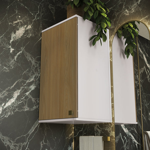 Vanitory Baño Kappesberg 80cm MDF Blanco y Marrón