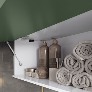 Vanitory Baño Kappesberg 80cm MDF Blanco y Verde