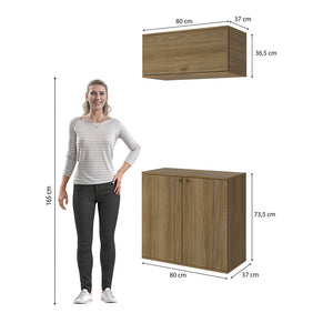 Vanitory Baño Kappesberg 80cm MDF Marrón