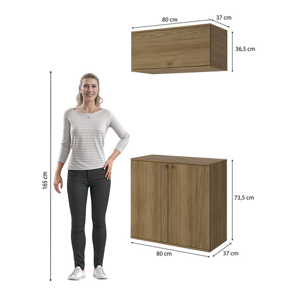 Vanitory Baño Kappesberg 80cm MDF Marrón