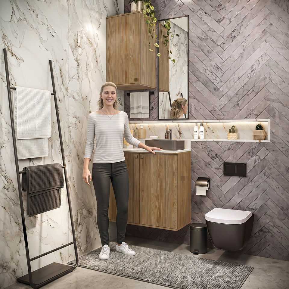 Vanitory Baño Kappesberg 80cm MDF Marrón