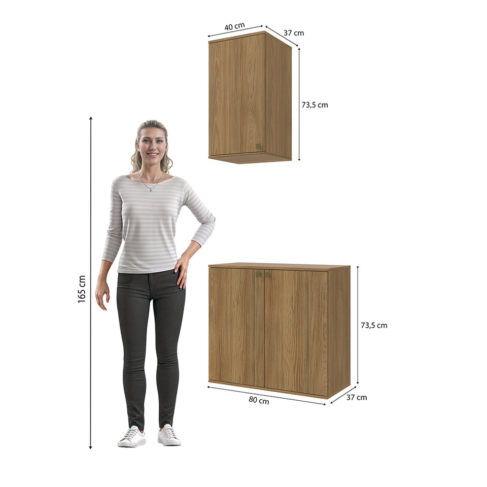 Vanitory Baño Kappesberg 80cm MDF Marrón