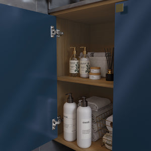 Vanitory Baño Kappesberg 80cm MDF Marrón y Azul