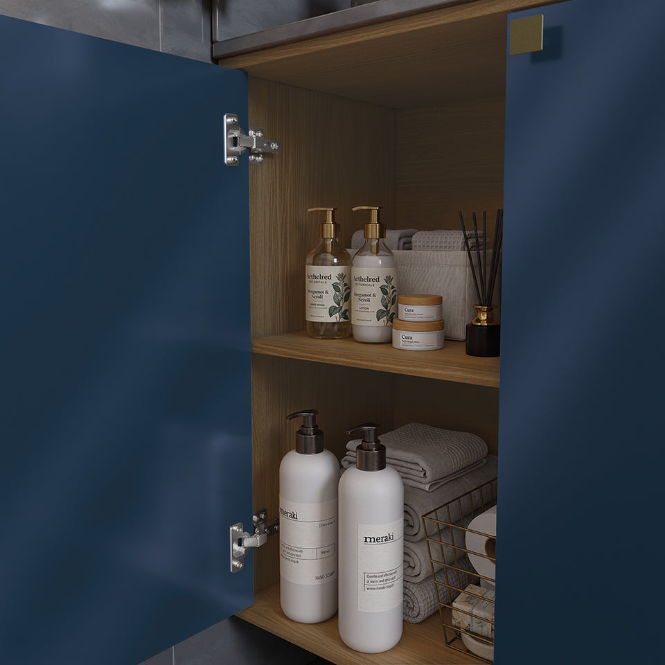 Vanitory Baño Kappesberg 80cm MDF Marrón y Azul