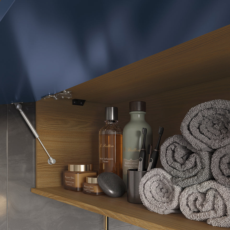 Vanitory Baño Kappesberg 80cm MDF Marrón y Azul