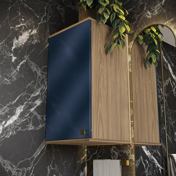 Vanitory Baño Kappesberg 80cm MDF Marrón y Azul