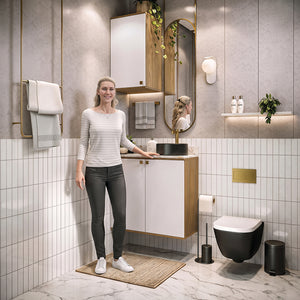 Vanitory Baño Kappesberg 80cm MDF Marrón y Blanco