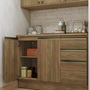 Alacena Cocina Kappesberg 120cm MDF 5 Puertas Marrón