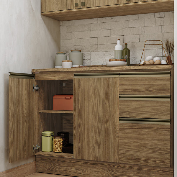 Alacena Cocina Kappesberg 120cm MDF 5 Puertas Marrón
