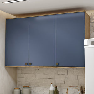Alacena Cocina Kappesberg 120cm MDF 5 Puertas Marrón y Azul