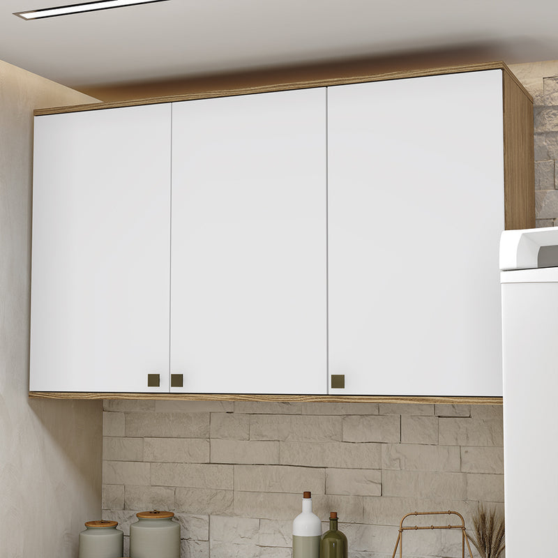 Alacena Cocina Kappesberg 120cm MDF 5 Puertas Marrón/Blanco