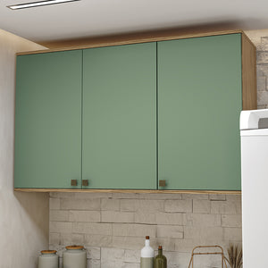Alacena Cocina Kappesberg 120cm MDF 5 Puertas Marrón/Verde
