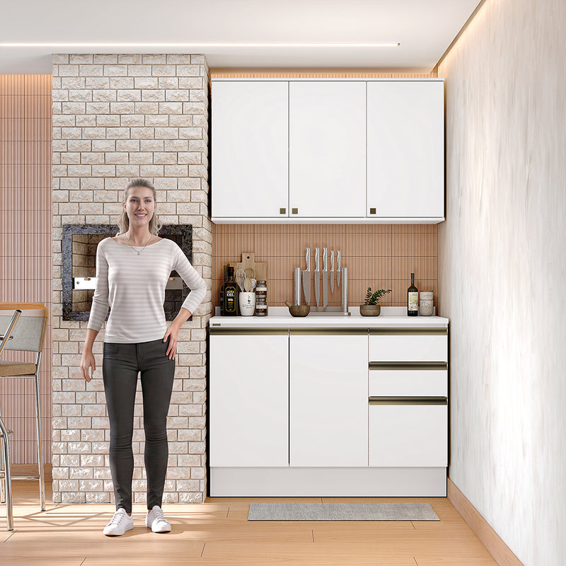 Alacena Cocina Kappesberg 120cm MDF 5 Puertas Blanco
