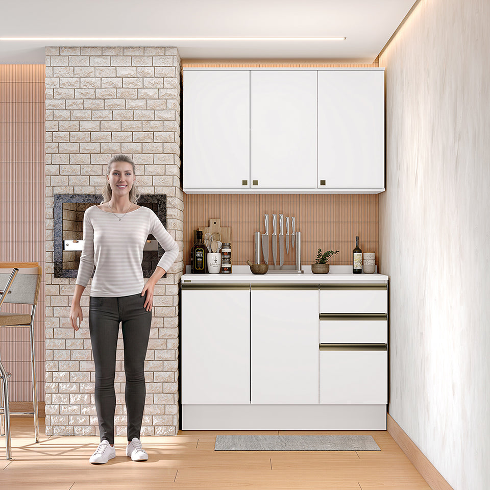 Alacena Cocina Kappesberg 120cm MDF 5 Puertas Blanco