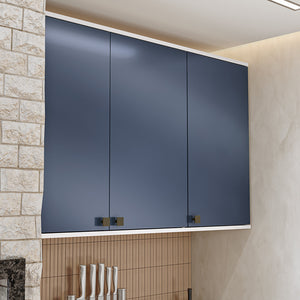 Alacena Cocina Kappesberg 120cm MDF 5 Puertas Blanco y Azul