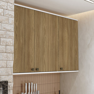 Alacena Cocina Kappesberg 120cm MDF 5 Puertas Blanco/Marrón