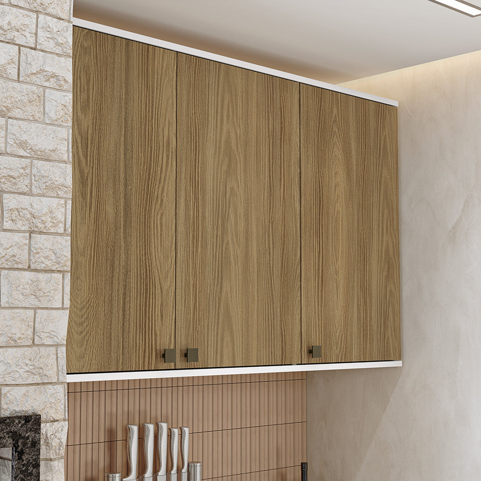 Alacena Cocina Kappesberg 120cm MDF 5 Puertas Blanco/Marrón