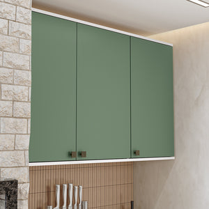 Alacena Cocina Kappesberg 120cm MDF 5 Puertas Blanco/Verde