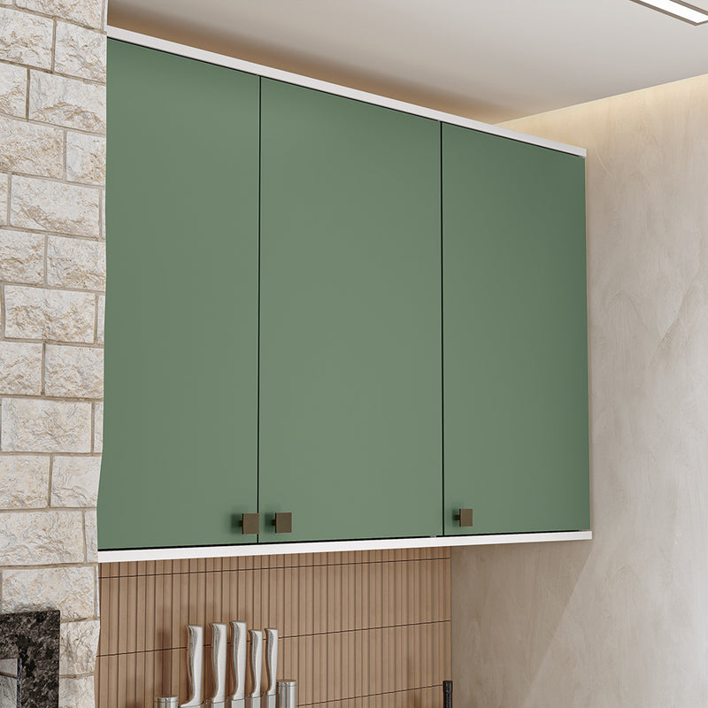 Alacena Cocina Kappesberg 120cm MDF 5 Puertas Blanco/Verde