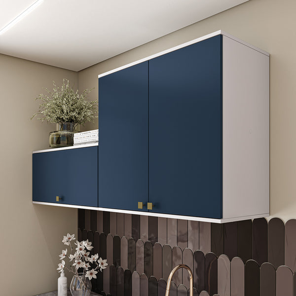 Lavadero Kappesberg 160cm MDF Con Aéreos Blanco y Azul