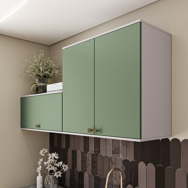 Lavadero Kappesberg 160cm MDF Con Aéreos Blanco y Verde