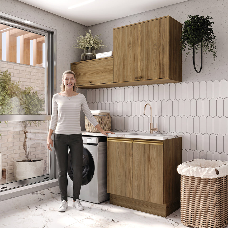 Lavadero Kappesberg 160cm MDF Con Aéreos Marrón