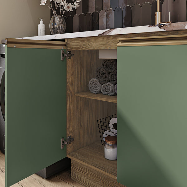 Lavadero Kappesberg 160cm MDF Con Aéreos Marrón y Verde