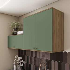 Lavadero Kappesberg 160cm MDF Con Aéreos Marrón y Verde