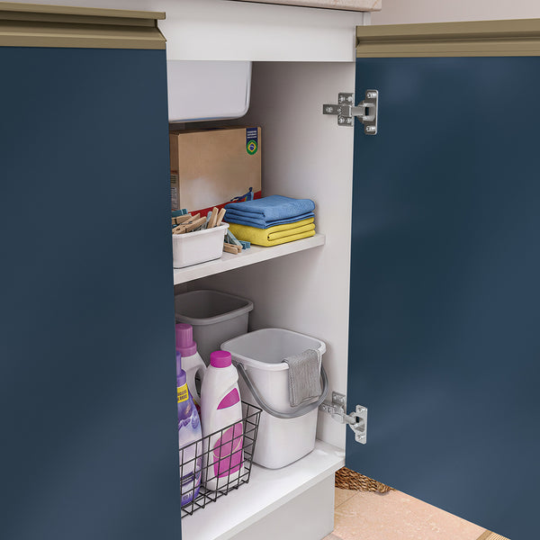 Lavadero Kappesberg 140cm MDF Con Aéreos Blanco y Azul