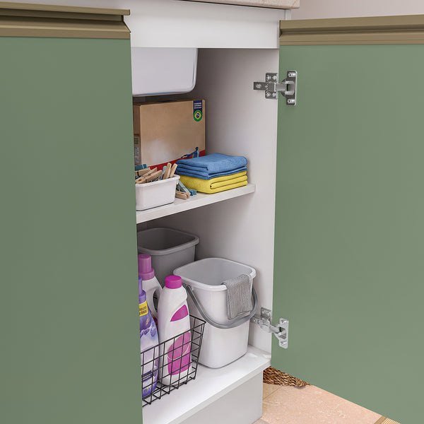 Lavadero Kappesberg 140cm MDF Con Aéreos Blanco y Verde