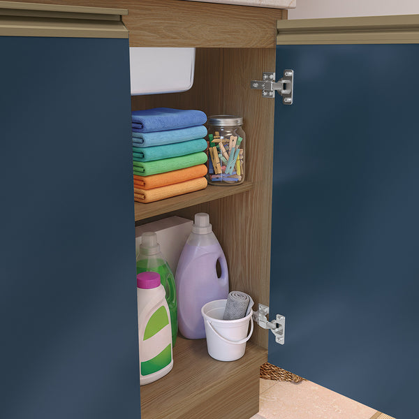 Lavadero Kappesberg 140cm MDF Con Aéreos Marrón y Azul