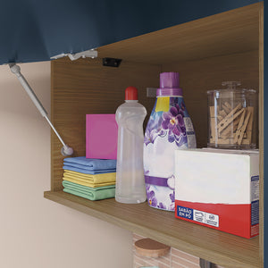 Lavadero Kappesberg 140cm MDF Con Aéreos Marrón y Azul